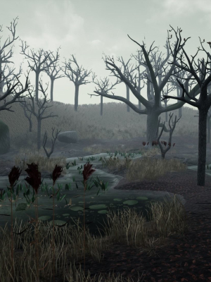 artsate-swamp-environment-3d-model-low-poly-fbx-blend-uasset