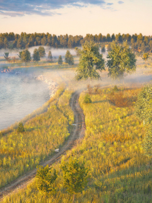 Assembled scene - Morning on the river