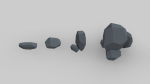 Asset Pack Trees Bush Stones Mushrooms for game