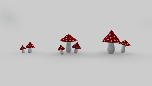 Asset Pack Trees Bush Stones Mushrooms for game
