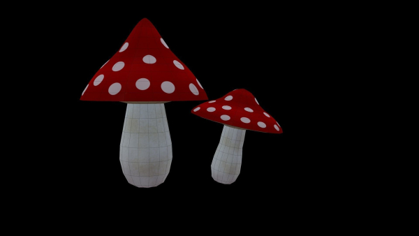 Asset Pack Trees Bush Stones Mushrooms for game