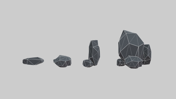 Asset Pack Trees Bush Stones Mushrooms for game