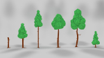 Asset Pack Trees Bush Stones Mushrooms for game