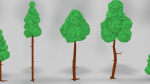 Asset Pack Trees Bush Stones Mushrooms for game