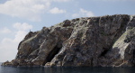 Atlantic Ocean Cliff Coast Line Scan PBR