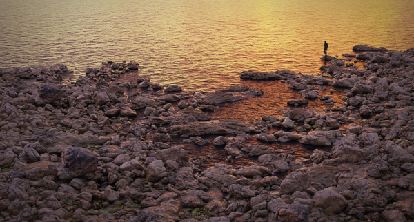 Atlantic Ocean Cliff Coast Line Scan PBR
