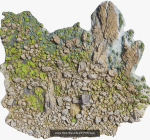 Atlantic Ocean Cliff Coast Line Scan PBR