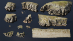 Atlantic Ocean Cliff Coast Line Scan PBR