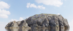 Atlantic Ocean Cliff Coast Line Scan PBR