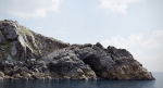 Atlantic Ocean Cliff Coast Line Scan PBR