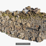 Atlantic Ocean Cliff Coast Line Scan PBR