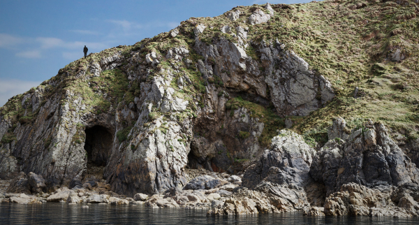 Atlantic Ocean Cliff Coast Line Scan PBR