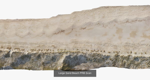 Atlantic Ocean Cliff Coast Line Scan PBR