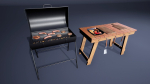 Backyard Patio furniture and props