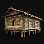 BAMBOO HOUSE SHELTER JUNGLE HUT CASTAWAY SURVIVAL BUILDER AAA