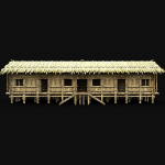 BAMBOO HOUSE SHELTER JUNGLE HUT CASTAWAY SURVIVAL BUILDER AAA