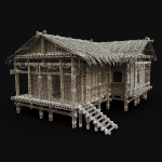 BAMBOO HOUSE SHELTER JUNGLE HUT CASTAWAY SURVIVAL BUILDER AAA