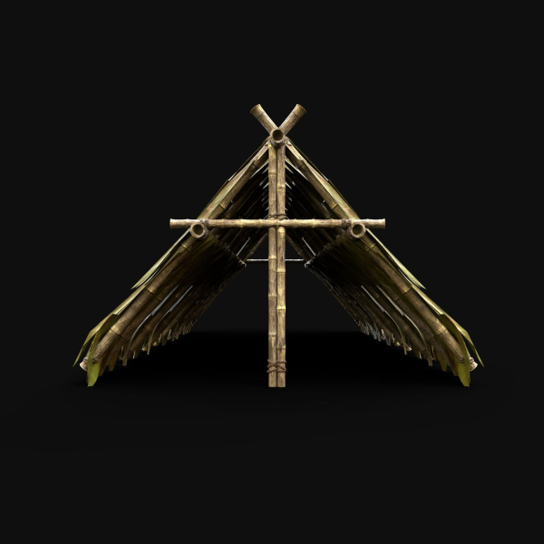 BAMBOO HOUSE SHELTER JUNGLE HUT CASTAWAY SURVIVAL BUILDER AAA