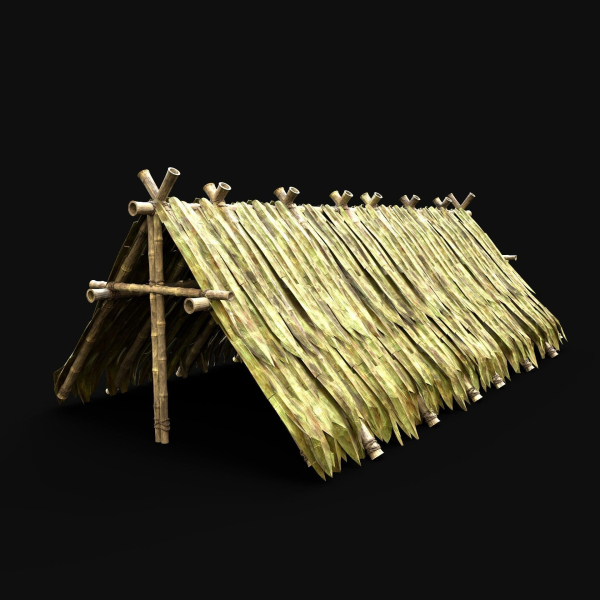 BAMBOO HOUSE SHELTER JUNGLE HUT CASTAWAY SURVIVAL BUILDER AAA