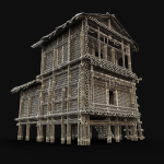 BAMBOO HOUSE SHELTER JUNGLE HUT CASTAWAY SURVIVAL BUILDER AAA