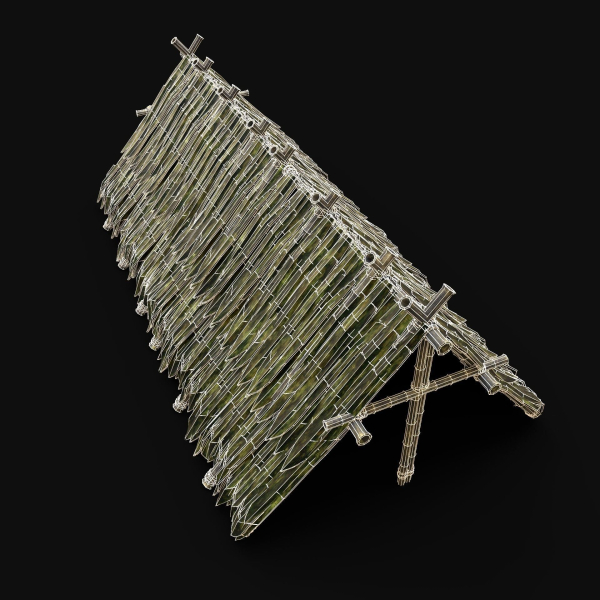 BAMBOO HOUSE SHELTER JUNGLE HUT CASTAWAY SURVIVAL BUILDER AAA