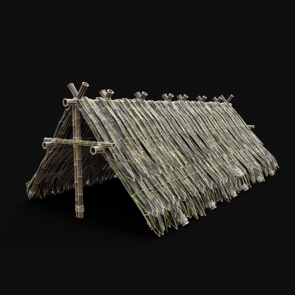 BAMBOO HOUSE SHELTER JUNGLE HUT CASTAWAY SURVIVAL BUILDER AAA