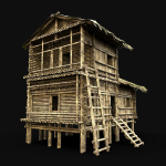 BAMBOO HOUSE SHELTER JUNGLE HUT CASTAWAY SURVIVAL BUILDER AAA