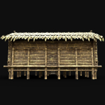 BAMBOO HOUSE SHELTER JUNGLE HUT CASTAWAY SURVIVAL BUILDER AAA