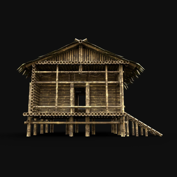 BAMBOO HOUSE SHELTER JUNGLE HUT CASTAWAY SURVIVAL BUILDER AAA