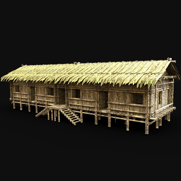 BAMBOO HOUSE SHELTER JUNGLE HUT CASTAWAY SURVIVAL BUILDER AAA