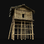 BAMBOO HOUSE SHELTER JUNGLE HUT CASTAWAY SURVIVAL BUILDER AAA