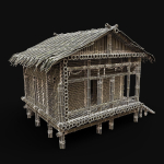 BAMBOO HOUSE SHELTER JUNGLE HUT CASTAWAY SURVIVAL BUILDER AAA