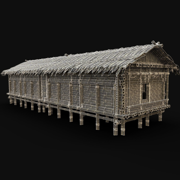 BAMBOO HOUSE SHELTER JUNGLE HUT CASTAWAY SURVIVAL BUILDER AAA