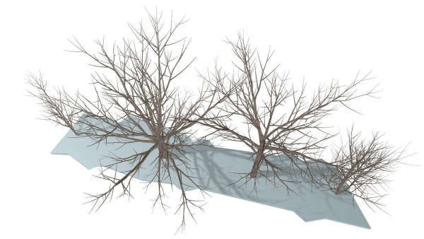 Bare trees Low-poly