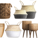 Basket Collection  Wicker  Rattan White Baskets