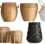 Basket Collection  Wicker  Rattan White Baskets