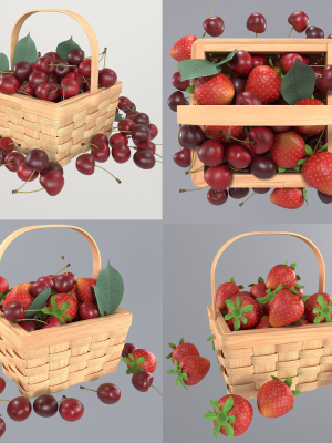 Baskets with berries