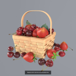 Baskets with berries