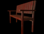 Bench trees low poly 6 texture options and high poly