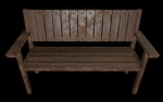 Bench trees low poly 6 texture options and high poly