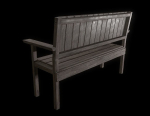 Bench trees low poly 6 texture options and high poly