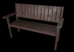 Bench trees low poly 6 texture options and high poly