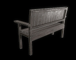 Bench trees low poly 6 texture options and high poly