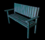 Bench trees low poly 6 texture options and high poly