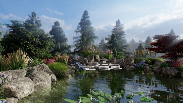 Biopond Landscape Scene