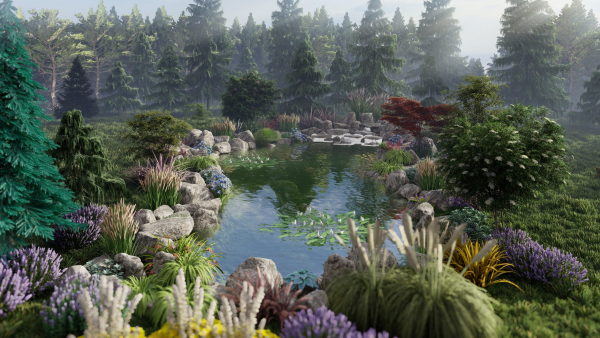 Biopond Landscape Scene