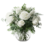 Bouquet 2 of roses in glass vase
