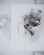 Bouquet of flowers on table