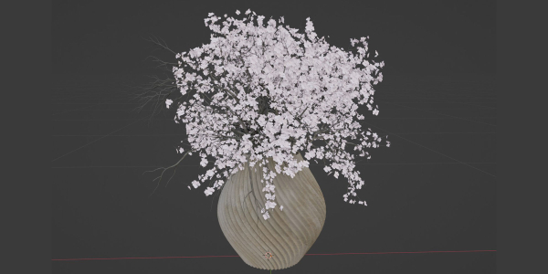 Bouquet in vase vol 149-Blender