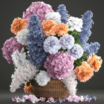 Bouquet of flowers in a basket 2